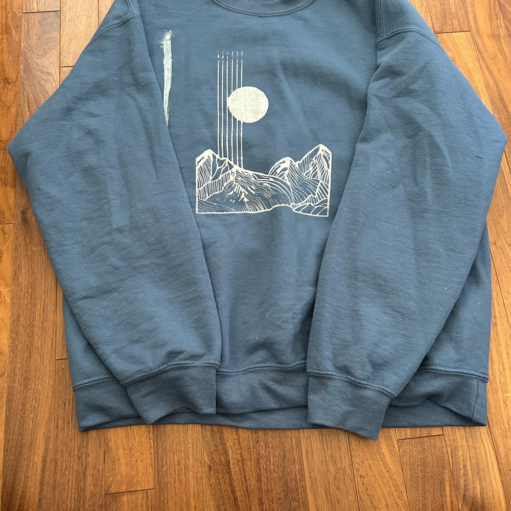 Blue Graphic Men's Sweater